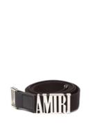 Amiri - Logo-plaque Canvas Belt - Mens - Black