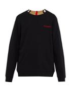 Matchesfashion.com Burberry - Icon Striped Cotton Sweatshirt - Mens - Black