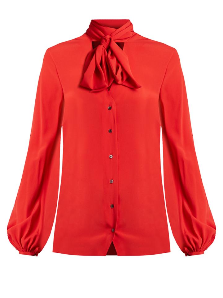 Racil Delirious Tie-neck Crepe Blouse