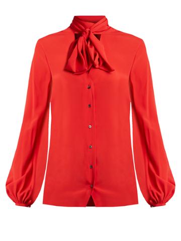 Racil Delirious Tie-neck Crepe Blouse