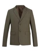 Prada Contrast-collar Single-breasted Wool Blazer