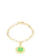 Ladies Jewellery Wilhelmina Garcia - Clover Enamel & 18kt Gold-plated Bracelet - Womens - Green Gold