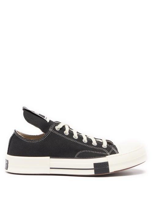 Rick Owens Drkshdw X Converse - Drkstar Chuck 70 Canvas Trainers - Mens - Black