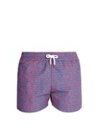 Matchesfashion.com Frescobol Carioca - Sports Wave Print Swim Shorts - Mens - Pink Multi