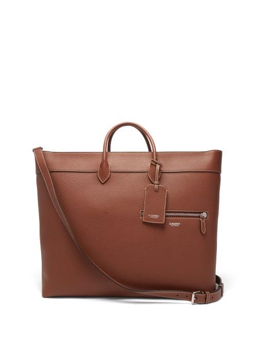 Matchesfashion.com Burberry - Grained-leather Tote Bag - Mens - Tan