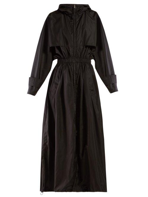 Matchesfashion.com Prada - Hooded Zip Through Trench Coat - Womens - Black
