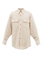S.s. Daley - Romulus Oversized Checked Shirt - Mens - White