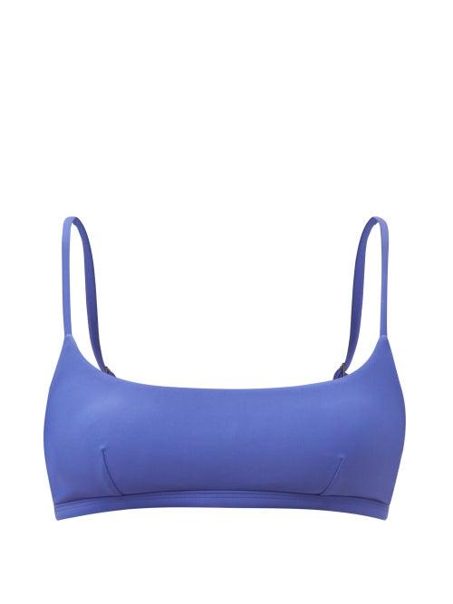 Matteau - Crop Recycled-fibre Bikini Top - Womens - Cobalt Blue