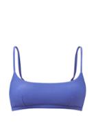 Matteau - Crop Recycled-fibre Bikini Top - Womens - Cobalt Blue