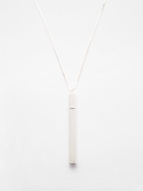 Saint Laurent - Cylinder-case Sterling-silver Necklace - Womens - Silver