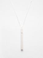 Saint Laurent - Cylinder-case Sterling-silver Necklace - Womens - Silver