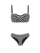Matchesfashion.com Mary Mare - Cdiz Tie-back Striped Bikini - Womens - White Print