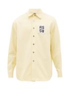 Matchesfashion.com Raf Simons - Logo Patch Denim Shirt Jacket - Mens - Yellow