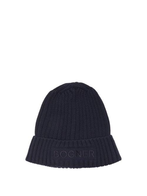 Bogner - Enio Ribbed-wool Blend Beanie Hat - Mens - Navy