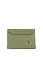 Loewe - Anagram-plaque Leather Cardholder - Womens - Light Green