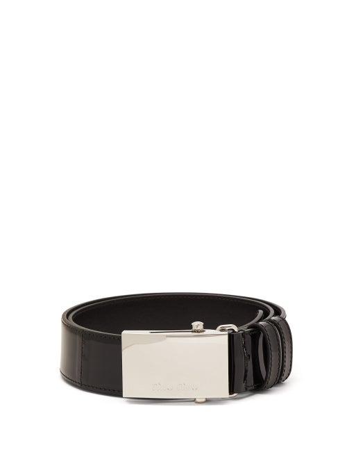 Matchesfashion.com Miu Miu - Patent Leather Belt - Womens - Black