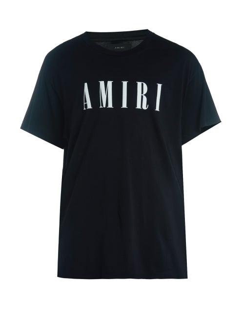 Matchesfashion.com Amiri - Logo-print Jersey T-shirt - Mens - Black