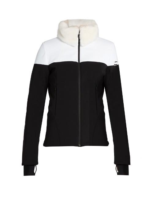 Fendi Logo-printed Fur-trimmed Performance Jacket