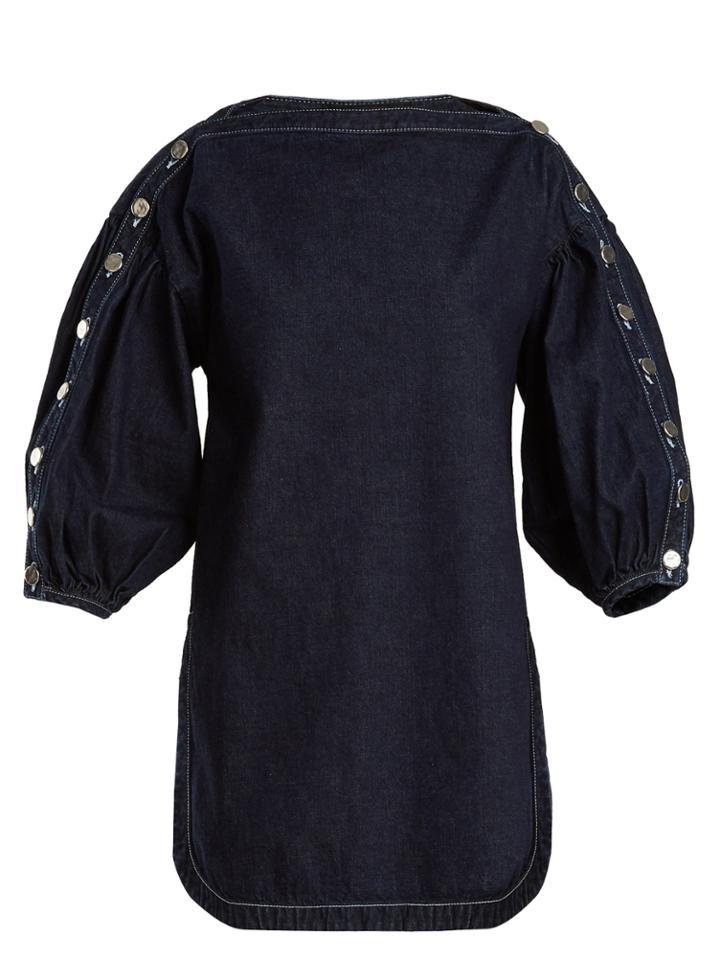 Rachel Comey Billow Slash-neck Denim Top