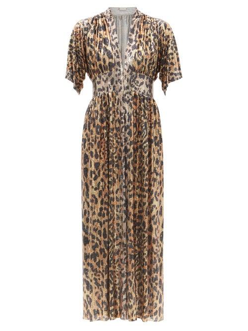 Matchesfashion.com Paco Rabanne - Leopard-print Chainmail Mesh Dress - Womens - Leopard