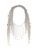 Etro - Maxi Fringed Metal Necklace - Womens - Silver