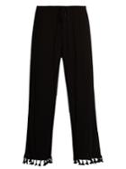 Velvet By Graham & Spencer Nevia Tassel-trimmed Cropped Trousers