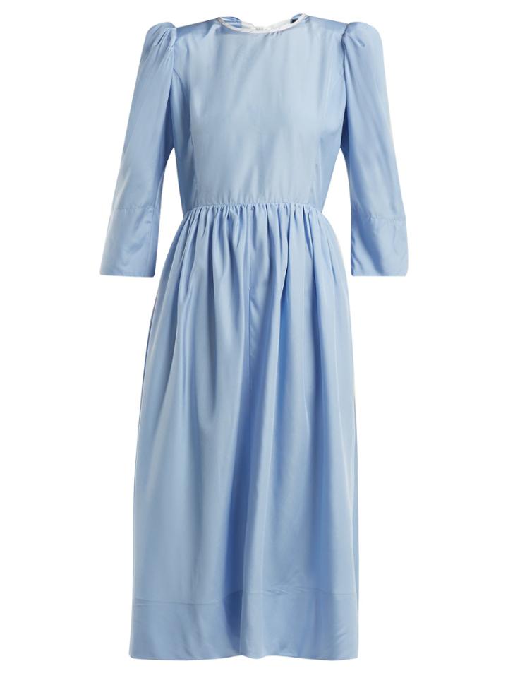 Anna October Tie-back Cut-out Silk Dress