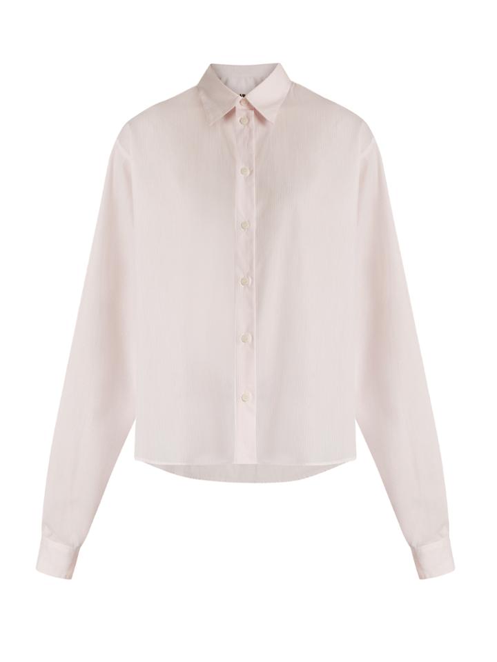 Mm6 By Maison Margiela Point-collar Pinstriped Cotton Shirt