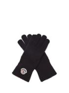 Matchesfashion.com Moncler - Ribbed Knit Virgin Wool Gloves - Mens - Black