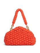 Matchesfashion.com Bottega Veneta - The Triangle Frame Knitted Clutch Bag - Womens - Red