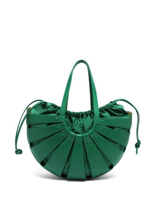 Matchesfashion.com Bottega Veneta - Leather Basket Bag - Womens - Green