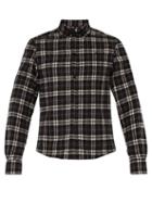 Matchesfashion.com Balenciaga - Checked Slim Fit Cotton Flannel Shirt - Mens - Black White