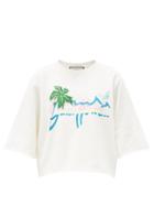 Matchesfashion.com Gucci - Glitter Hawaii-print Cotton-jersey Sweatshirt - Womens - White Print