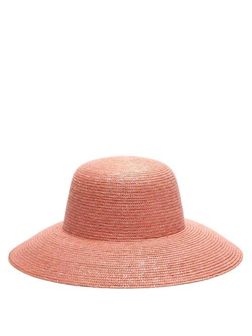 Matchesfashion.com Federica Moretti - Straw Hat - Womens - Pink