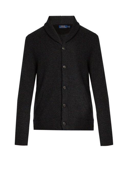 Matchesfashion.com Polo Ralph Lauren - Shawl Collar Merino Wool Cardigan - Mens - Grey Multi