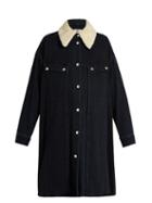 Mm6 By Maison Margiela Detachable-collar Oversized Denim Jacket