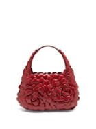 Matchesfashion.com Valentino Garavani - Atelier Petal-effect Leather Shoulder Bag - Womens - Red
