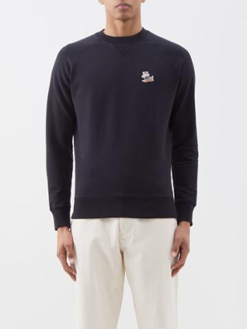 Maison Kitsun - Chillax Fox Cotton-jersey Sweatshirt - Mens - Black