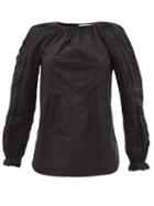 Matchesfashion.com See By Chlo - Pintucked Cotton Blouse - Womens - Black