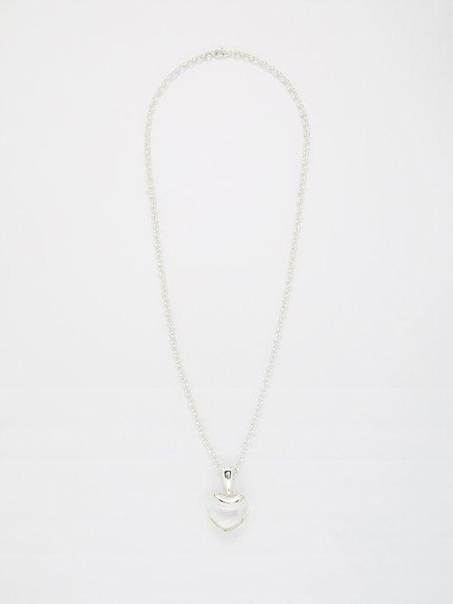 Annika Inez - Stone Heart Quartz & Sterling-silver Necklace - Womens - Silver Multi