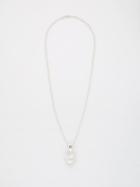 Annika Inez - Stone Heart Quartz & Sterling-silver Necklace - Womens - Silver Multi