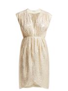 Matchesfashion.com Masscob - Troya Silk Blend Brocade Midi Dress - Womens - Gold