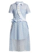 Self-portrait Ruffled Cut-out Lace Midi Dress