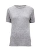 Matchesfashion.com The Row - Chenzia Rolled-hem Jersey T-shirt - Womens - Grey