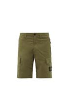 Matchesfashion.com Stone Island - Logo-patch Cotton-blend Cargo Shorts - Mens - Green