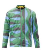 Matchesfashion.com Ahluwalia - Joz Abstract-print Upcycled-jersey Track Jacket - Mens - Green Multi