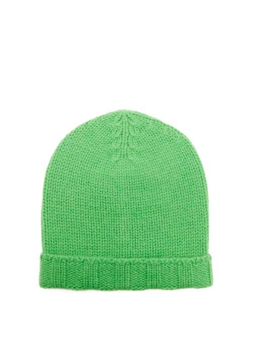 Ladies Accessories The Elder Statesman - Fisher Bob Cashmere Beanie Hat - Womens - Green