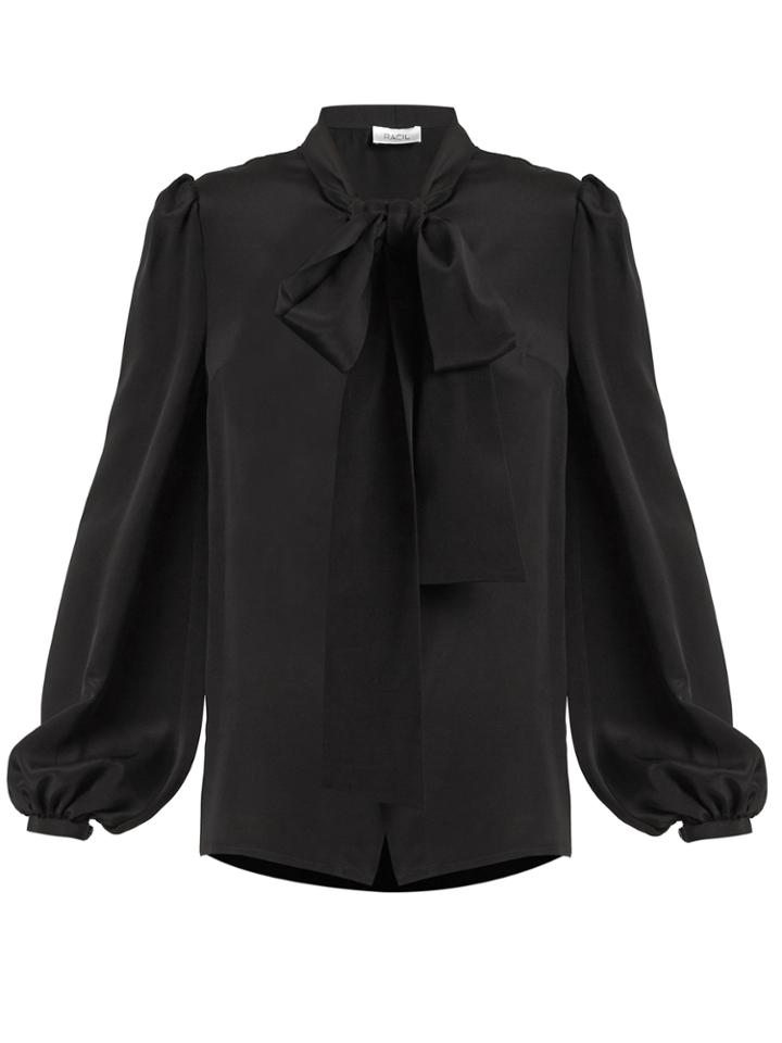 Racil Lady Tie-neck Silk Blouse