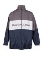 Balenciaga Logo-print Cotton-poplin Jacket