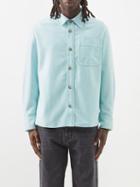 A.p.c. - Basile Patch-pocket Wool-blend Shirt - Mens - Blue